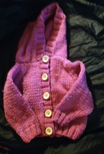 Hand knitted pink for sale  WEMBLEY