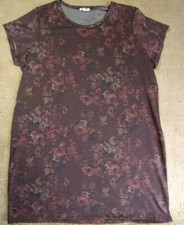 Vestido floral Maurices feminino plus size 2 manga curta gola redonda rosa escuro comprar usado  Enviando para Brazil