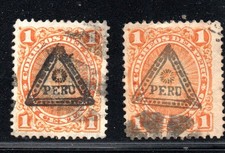 PERU, CLASICOS, SOBRECARGA TRINAGULO, MATASELLOS MUDO (AGOS030), usado comprar usado  Enviando para Brazil