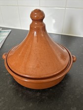 Terracotta tagine glazed for sale  COULSDON