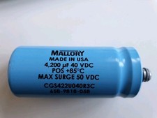 Mallory 4200uf 40vdc for sale  PLYMOUTH