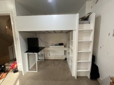 Ikea white loft for sale  SOUTHAMPTON