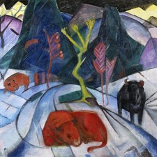 Plakat 70x70cm Bison in Winter, Marc Vintage do Salonu, używany na sprzedaż  PL