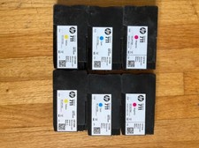 6 X Cartucho de Tinta Genuíno HP 711 Cor Rendimento Padrão CZ132A CZ130A CZ131A comprar usado  Enviando para Brazil