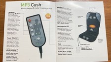 Assento de massagem HOMEDICS MP3 CUSH - 5 motores com calor e música   comprar usado  Enviando para Brazil