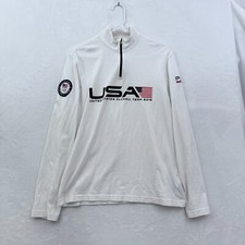 Polo Ralph Luaren 1/4 Zíper Pulôver Masculino M Branco Equipe Olímpica EUA 2016 comprar usado  Enviando para Brazil