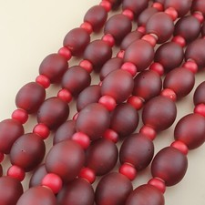 Colar de contas de vidro vintage veneziano vermelho coração branco comércio 12,6 mm x 11,4 mm comprar usado  Enviando para Brazil