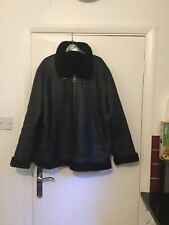 Shearling black leather for sale  LONDON