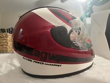 Usado, Capacete de motocicleta AGV DOT tamanho XXL 7 preto fosco, branco e vermelho. comprar usado  Enviando para Brazil
