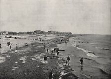 LITTLEHAMPTON. Remar em água baixa. Foto antiga impressa de Sussex 1895, usado comprar usado  Enviando para Brazil