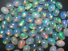 Usado, Cabochão oval semiprecioso solto pedra preciosa opala etíope não aquecida 5x7 mm comprar usado  Enviando para Brazil