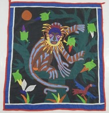 Tapeçaria de parede vintage africana aplique arte popular 80x70cm comprar usado  Enviando para Brazil