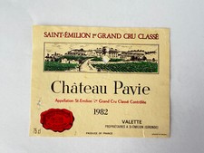 Etiquette Chateau PAVIE 1982 St Emilion Wine Label Weinetikett comprar usado  Enviando para Brazil