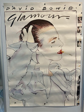 Pôster promocional 1981 David Bowie Glamour *aparado alterado* 20x28 laminado, usado comprar usado  Enviando para Brazil