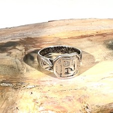 Bague chevalière argent d'occasion  Nantes-