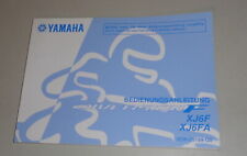 Instruções de Operação / Manual Yamaha Diversion F XJ6F / XJ6FA A partir de 09/2009, usado comprar usado  Enviando para Brazil