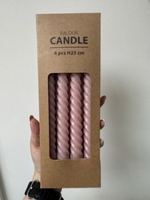 Rose pink candlesticks for sale  MANCHESTER