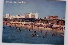 Cartão postal Praia da Rocha Algarve Portugal cena de praia lotada c1975, usado comprar usado  Enviando para Brazil