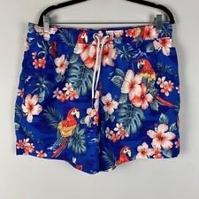 Bermuda de natação Abercrombie Fitch hibisco havaiano papagaio masculina GG comprar usado  Enviando para Brazil