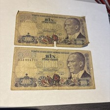 Turquie turkey billet d'occasion  Villemandeur
