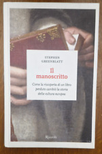 Manoscritto greenblatt rizzoli usato  Cerisano