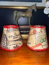 Pair vintage oilcloth for sale  TELFORD