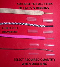 Pontas de renda para sapatos AGLETS extremidades faça você mesmo fazer e reparar transparente transparente transparente VÁRIOS DIÂMETROS comprar usado  Enviando para Brazil