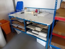 Banco de embalagem grande com oito gavetas deslizantes grandes para materiais de embalagem comprar usado  Enviando para Brazil