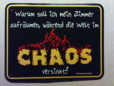 Funschild blechschild chaos gebraucht kaufen  München