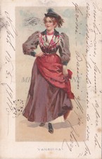 Valtellina costumi cartolina usato  Roma