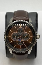 Relógio masculino Stuhrling original fase da lua cronógrafo 43 mm caixa aço inoxidável comprar usado  Enviando para Brazil