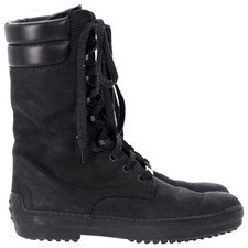 Tods' Botki bojowe do sznurowania Z Czarnego Zamszu Kobiece Czarne 37.5 na sprzedaż  PL