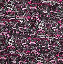 Bandana quimioterapia fita rosa consciente do câncer de mama tecido 100% algodão comprar usado  Enviando para Brazil