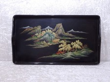 MHWHVN - Bandeja De Servicio De Laca Japonesa - Vintage - Hecho A Mano - 47 Cm, usado comprar usado  Enviando para Brazil