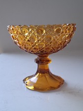 Amber glass pedestal for sale  CARRICKFERGUS