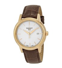 Relógio masculino TISSOT Carson mostrador branco couro marrom T0854103601100, usado comprar usado  Enviando para Brazil