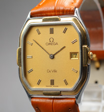 Raro [quase perfeito] Vintage 1985 Omega De Ville Cal.1436 29mm Quartzo Ouro Masculino comprar usado  Enviando para Brazil