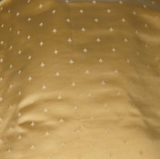 TECIDO ESTOFADO VINTAGE FLEUR-DE-LIS JACQUARD, 54"" X 72"", OURO SEDOSO, usado comprar usado  Enviando para Brazil