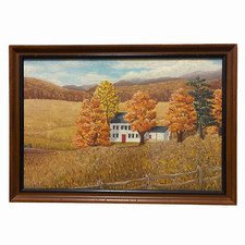 Vtg framed oil for sale  Waterville