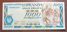 Rwanda 1000 francs for sale  Newtown Square