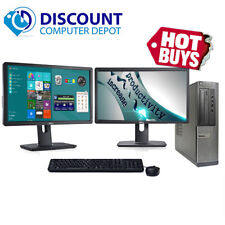 Computador desktop Dell OptiPlex i3 4GB 500GB duplo 2x22" LCD Windows 10 Pro WIFI comprar usado  Enviando para Brazil