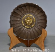 Tigela em forma de flor 4,6" antiga dinastia chinesa prata pura dourada fengshui comprar usado  Enviando para Brazil