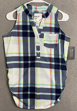 Blusa New York Laundry Regata Feminina Botão Pequeno Madras Xadrez Singlet comprar usado  Enviando para Brazil