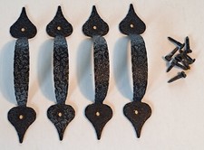 (4) Puxadores de porta/gaveta de armário vintage AJAX preto colonial martelado comprar usado  Enviando para Brazil