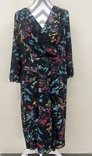 Vestido Melissa McCarthy Seven7 tamanho 1X preto multicolorido manga longa zíper Chrty, usado comprar usado  Enviando para Brazil