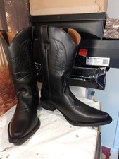 Mens black cowboy for sale  LEAMINGTON SPA