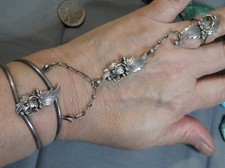 Conjunto de anel NAVAJO prata esterlina floral flor de abóbora escravo tamanho 7,5 comprar usado  Enviando para Brazil