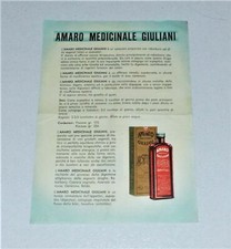 Depliant pubblicita amaro usato  Settimo Torinese