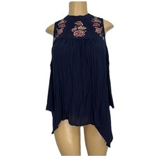 Blusa feminina túnica ombro frio azul Maurices tamanho M bordada comprar usado  Enviando para Brazil