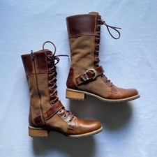 Botas Timberland Bethel tamanho 8,5 altura meia panturrilha fivela de cadarço couro marrom camurça comprar usado  Enviando para Brazil